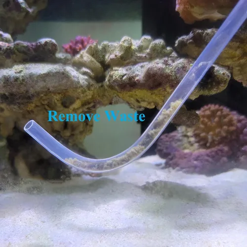 Vista 3 de AREPK Acuario Alimentador de coral Alimentador de peces Herramienta de limpieza de residuos Limpiador manual Cambiador de agua Herramienta