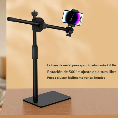 Vista 7 de HVAYING Soporte de montaje para teléfono y cámara para YouTube Live Video Cocina, maquillaje y manualidades, compatible con iPhone Logitech Webcam