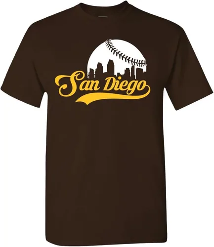 Vista 19 de Xtreme Apparrel Cityscape Skyline - Camiseta para hombre para fanáticos del béisbol
