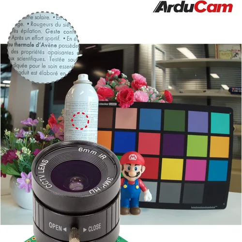 Vista 6 de Arducam para cámara Raspberry Pi HQ, módulo de cámara IMX477 de 12.3MP con lente de montaje CS, conmutación automática de corte IR de imagen durante
