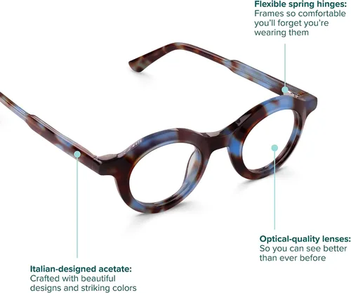 Vista 4 de eyebobs - Ubermensch Reading Glasses Round Frame for Average Faces Negro mate