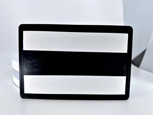 Vista 3 de Señal de salida ADA, 6 x 4 pulgadas, Braille grado II + cinta de doble cara 3M (negro)