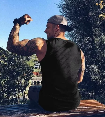 Vista 4 de LecGee Paquete de 3 camisetas sin mangas de gimnasio para hombre, camisetas de entrenamiento muscular, camisetas de fitness