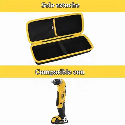 Vista 7 de Mchoi Estuche de almacenamiento rígido para taladro inalámbrico DEWALT 20V MAX en ángulo recto DCD740C1 / DCD740B, solo funda