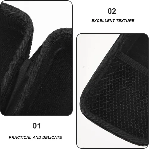 Vista 4 de EXCEART Caja de almacenamiento de micrófono, portátil, impermeable, funda rígida de Eva a prueba de golpes, funda protectora de transporte