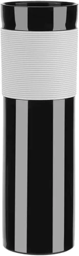 Vista 8 de Botella de café portátil de 11.8 fl oz, mini cafetera de café, cafetera de viaje, vaso de viaje. Equipado con protector contra salpicaduras, goma