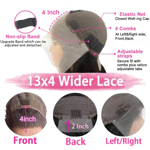 Vista 4 de Pelucas de cabello humano rizado con encaje frontal de densidad 250, pelucas de encaje frontal mojadas y onduladas, pelucas frontales prearrancadas