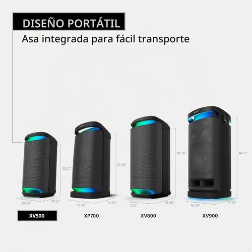 Vista 2 de Sony SRS-XV500 Altavoz inalámbrico portátil Bluetooth para fiesta