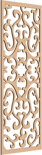 Vista 29 de 9 3/8 pulgadas de ancho x 24 3/8 pulgadas de alto x 1/4 de alto Smithfield paneles de pared de madera con calado, abedul
