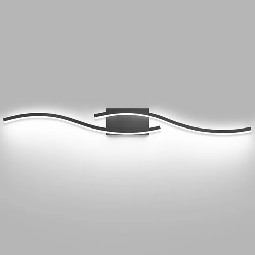 Vista 22 de PRESDE Lámpara LED de Tocador de Baño de 24", Moderna Luminaria de Barra de Pared Negra Sobre Espejo Regulable 3CCT