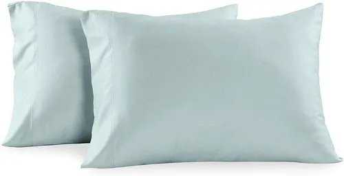 Vista 10 de Royal Tradition Hecho en Estados Unidos: juego de fundas de almohada de algodón puro de 800 hilos (tamaño estándar, azul) fundas de almohada pesadas