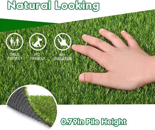 Vista 3 de LITA Césped sintético de césped artificial de 1 x 1 pies, alfombra de césped artificial para exteriores e interiores, astro realista para perros