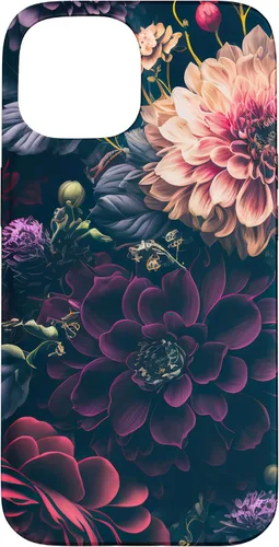 Vista 6 de Dahlia Flower Moody Dark Floral Pink and Purple Pattern Case for iPhone 17