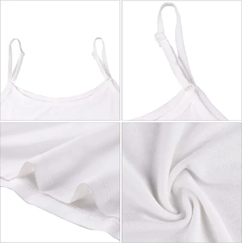 Vista 4 de FEOYA Camisón completo para mujer, con tirantes delgados ajustables, camisola