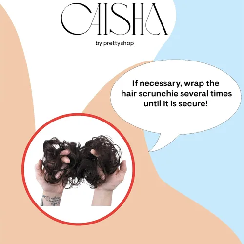 Vista 9 de PRETTYSHOP Pieza para el cabello de goma Voluminoso rizado y desordenado moño, 1