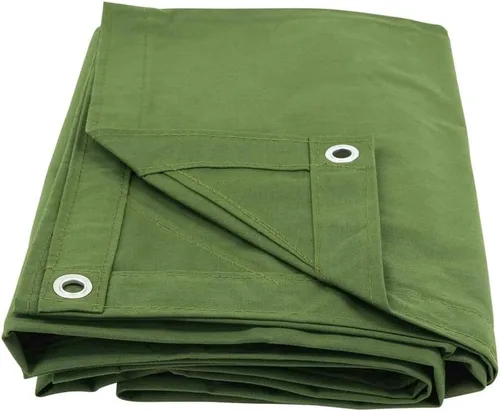 Vista 48 de Mytee Products Lona de lona marrón oscuro de 6 x 8 pies de 12 onzas, resistente al agua y transpirable, lonas resistentes, cubierta de lona