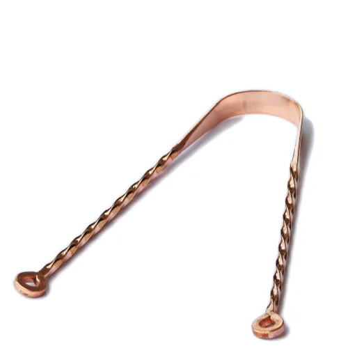 Vista 5 de Wonder Care - Paquete de 12 raspadores/limpiador de lengua 100% cobre ayurvédico para una higiene oral óptima