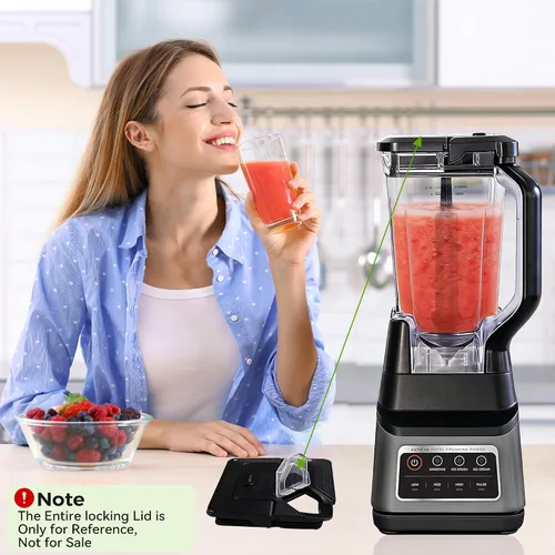 Vista 7 de Tapa de repuesto para boquilla de vertido compatible con tapa de licuadora Ninja, tapa de repuesto para jarra de 72 onzas Ninja Blender Square Top