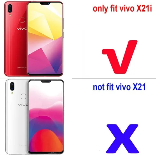 Vista 2 de Compatible con VIVO X21i, soporte de anillo de metal, resistente a prueba de golpes, carcasa de parachoques dura