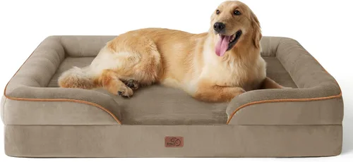 Vista 45 de Bedsure - Cama para gatos de interior, sofá cama lavable para perros muy pequeños, espuma de soporte con funda extraíble y lavable, forro Gris