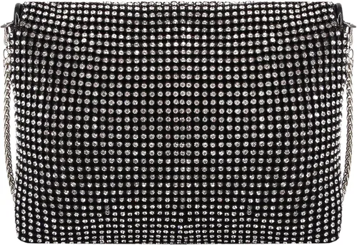 Vista 4 de Naimo Bolso cruzado con diamantes de imitación de cristal brillante, bolso de mano de noche de diamante, bolso para teléfono celular para fiesta
