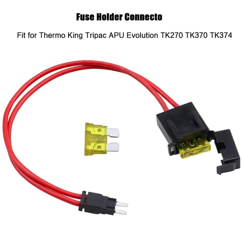 Vista 2 de Compatible 32V 16 AWG Specialized Car Fuse Holder Connector 20A, Low Profile Mini Blade Type for ATM Fusebox Panels, with 2Pcs Fuses,11.5 Inch