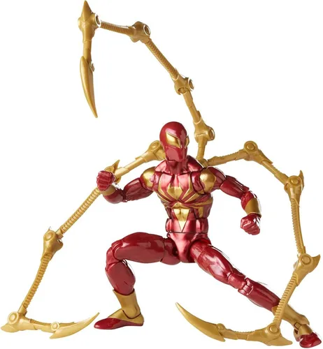Vista 5 de Marvel Legends Series Spider-Man Figura de Acción Iron Spider de 6 pulgadas, Incluye 2 Accesorios
