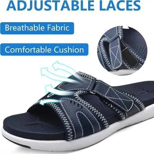 Vista 4 de COFACE Sandalias de recuperación deportiva para hombre, fascitis plantar, suaves, ligeras, ortopédicas