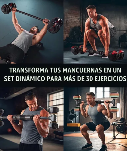 Vista 8 de Flexible Dumbbell Converter - 260 LBS Weight Capacity Adjustable Alloy Steel Bar丨Convert Dumbbells to Barbell, Enhanced Compatibility for Wide Range