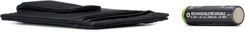 Vista 5 de Alpine Swiss RFID Dermot dinero clip frontal bolsillo cartera para hombres cuero viene en una caja de regalo, Negro -, Talla única, Clip de dinero