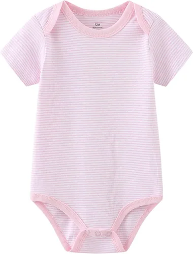Vista 4 de Body de manga corta para bebé, ropa de bebé recién nacido de una pieza para bebé niño y niña