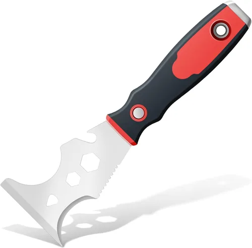 Vista 12 de DEKEones Raspadores de masilla, cuchillo de espátula de 1.5 pulgadas, herramienta raspadora de metal para acabado de paneles de yeso, raspado