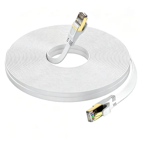 Vista 13 de Cable Ethernet Cat 8 de 3 pies, cable de red LAN de alta velocidad para exteriores e interiores, cable de conexión SFTP chapado en oro RJ45 de 40
