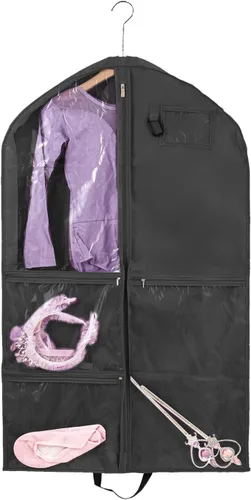 Vista 24 de Bolsa de ropa para disfraces de baile, bolsas de ropa de 40 pulgadas para bailarines para colgar ropa y almacenamiento de viajes, bolsas de recital