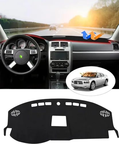 Vista 49 de CARTIST Cubierta negra para salpicadero para Toyota Solara 2004-2008, antideslizante, antirreflejo, protección UV, tapete interior de primera calidad