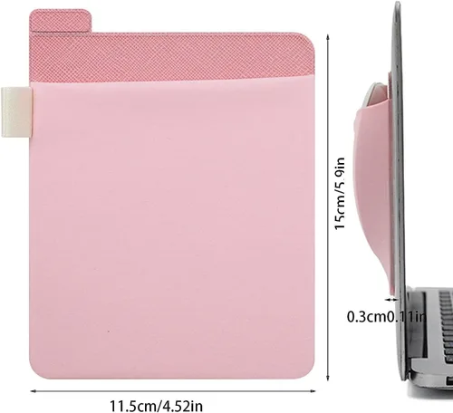 Vista 2 de Soporte para disco duro externo rosa, funda de transporte adhesiva para disco duro externo, organizador de almacenamiento de funda reutilizable