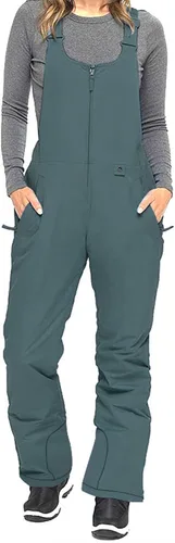 Vista 19 de Baberos de nieve para mujer, impermeables, aislados, para esquí, snowboard, invierno, cálidos, overoles, trajes de nieve Ripstop