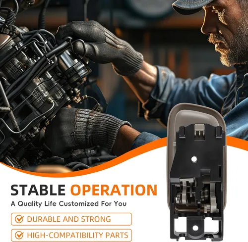 Vista 2 de GoaMotors Manijas interiores interiores para puertas compatibles con Toyota Tundra 2000-2006, 1 par delantero izquierdo para conductor y lado