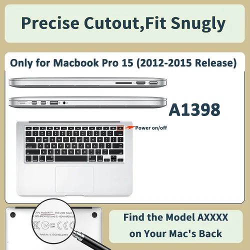 Vista 28 de Funda compatible con MacBook Air de 15" M5 M4 M3 M2 2023-2026 Negro (Black Lace)