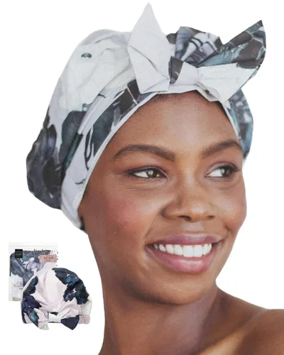 Vista 16 de Gorra de ducha Kitsch Luxe, reutilizable e impermeable, resistente al moho, forrada y acondicionada