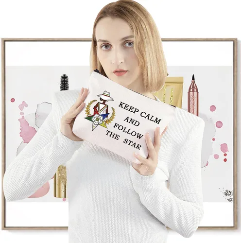Vista 4 de LEVLO Bolsa de cosméticos de hermandad de hermandad de mujeres regalo para hermana Keep Calm And Follow The Star Sisterhood Merch, Sigue a la Sigue