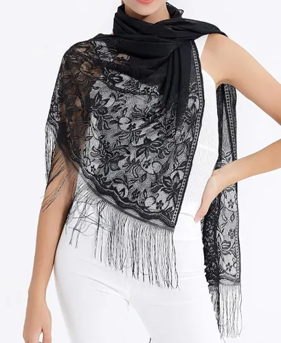 Vista 3 de RIIQIICHY Shawls and Wraps for Evening Dresses Scarfs for Women Pashmina Wedding Formal Shawl