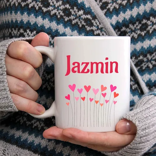 Vista 2 de Taza de café Jazmin Hearts
