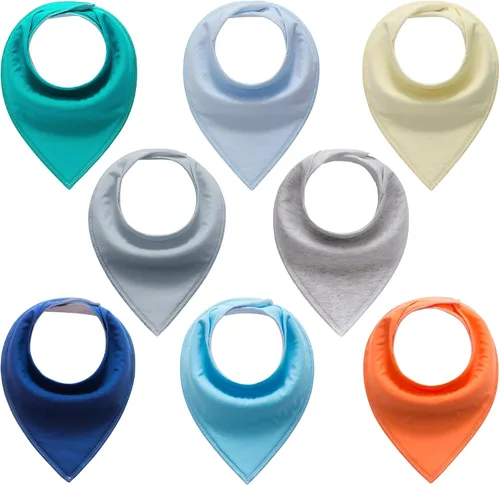 Vista 2 de Little Tots - Baberos de algodón unisex para bebés y niños, paquete de 8/10 baberos suaves y absorbentes Blossom Whisper-10pack