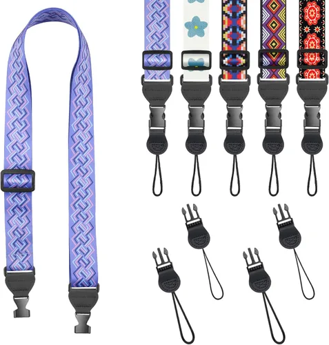 Vista 42 de FIEIL Correa de hombro ajustable, correa de nailon para cámara, cómoda correa para el cuello para iPad, tableta de teléfono celular, cámara, laptop