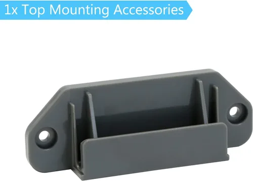 Vista 5 de KISKIZ Kit de piezas de repuesto para puerta de bebé retráctil extra ancha (gris) Juego completo de accesorios de montaje en pared, accesorios