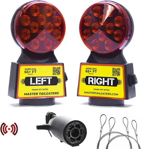 Vista 7 de Master Tailgaters Barra de luz inalámbrica de remolque de 19 pulgadas LED ultra brillante Luces de señal multifuncionales Montaje magnético