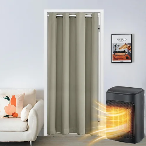 Vista 29 de SK Studio Cortinas opacas para armario, cortinas opacas con aislamiento térmico y ojales, cortinas de puerta para divisor de habitación, pasillo