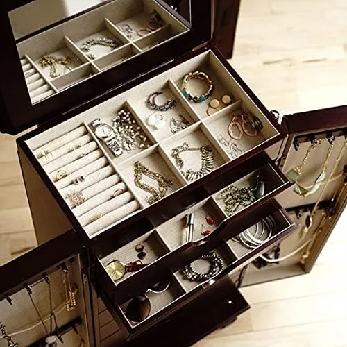 Vista 3 de Hives and Honey Cabby Jewelry Armoire, cereza