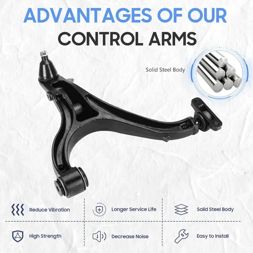 Vista 3 de Brazos de Control Delanteros Superior/Inferior con Rótulas Extremos de Barra de Dirección Enlaces Kit de Suspensión para Jeep Commander 2006-2010